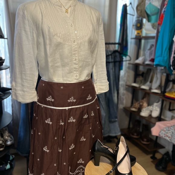 Dressbarn Brown Skirt Schoolgirl Outfit Bundle (Size L) - Picture 2 of 4